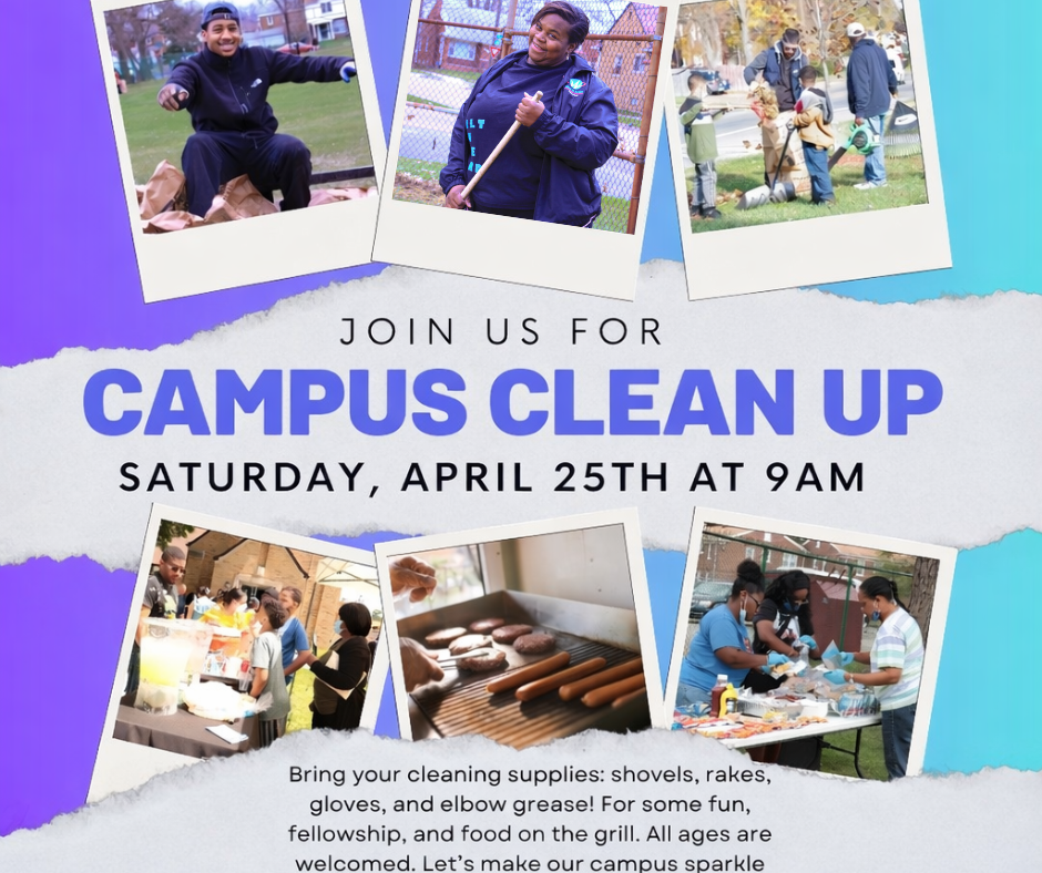 Campus Clean-up at 9 AM April 25th at word in Action