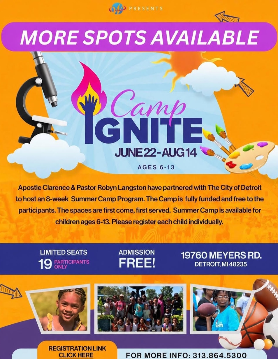 More Spots Available in Camp Ignite | Registration Admission Free | Limited Space 50 participants only | will take place at Word in Action Christian Center June 22- Aug 14