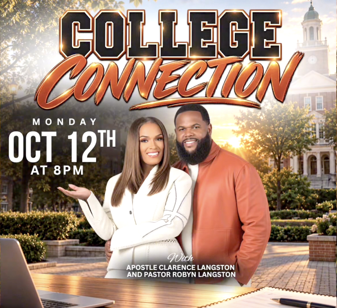 Word in Action presents "College Connection" 2nd & 4th Mondays at 6pm via Zoom with Apostle Clarence and Pastor Robyn Langston register here: https://docs.google.com/forms/d/e/1FAIpQLSfTvIcYqSbjwE1zelXW5c3RLSDJ-XIOb51irmLghHFCdqWp_w/viewform